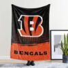 Cincinnati Bengals Blanket - Sherpa Blanket for Gift - Cozy (Queen Size) cincinnati bengals blanket sherpa blanket for gift cozy queen size ver 49