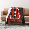 Cincinnati Bengals Blanket - Sherpa Blanket for Sofa - Lightweight cincinnati bengals blanket sherpa blanket for sofa lightweight ver 71