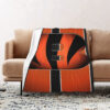Cincinnati Bengals Blankets - Sherpa Blanket for Sofa - Lightweight (Throw Size) cincinnati bengals blankets sherpa blanket for sofa lightweight throw size ver 72
