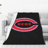 Cincinnati Reds Blanket - Sherpa Blanket for Sofa - Lightweight (Throw Size) cincinnati reds blanket sherpa blanket for sofa lightweight throw size ver 33