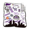 Colorado Rockies Blanket - Sherpa Blanket for Bed - Lightweight colorado rockies blanket sherpa blanket for bed lightweight ver 27