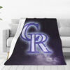 Colorado Rockies Blanket - Sherpa Blanket for Couch - Warm (Throw Size) colorado rockies blanket sherpa blanket for couch warm throw size ver 62