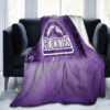 Colorado Rockies Blanket - Sherpa Blanket for Sofa - Cozy (Throw Size) colorado rockies blanket sherpa blanket for sofa cozy throw size ver 64