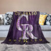Colorado Rockies Blanket - Sherpa Blanket for Sofa - Soft (Throw Size) colorado rockies blanket sherpa blanket for sofa soft throw size ver 26
