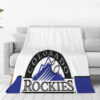 Colorado Rockies Blankets - Fleece Blanket for Couch - Soft (Queen Size) colorado rockies blankets fleece blanket for couch soft queen size ver 43
