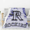 Colorado Rockies Blankets - Sherpa Blanket for Bed - Lightweight (Queen Size) colorado rockies blankets sherpa blanket for bed lightweight queen size ver 33