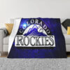 Colorado Rockies Blankets - Sherpa Blanket for Gift - Lightweight (Throw Size) colorado rockies blankets sherpa blanket for gift lightweight throw size ver 48