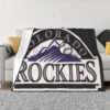 Colorado Rockies Blankets - Sherpa Blanket for Sofa - Cozy (Queen Size) colorado rockies blankets sherpa blanket for sofa cozy queen size ver 4