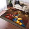 Deadpool Rugs - Battle Scene Carpet for Bedroom - Soft Rugs deadpool area rug battle scene carpet for gaming room plush carpets ver 25