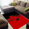 Deadpool Rug - Dark Theme Carpet for Gaming Room - Thick 1.2 cm Area Rugs deadpool area rug minimal carpet for gaming room non slip area rug ver 63