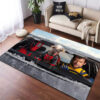 Deadpool Rugs - Comic Style Carpet for Gaming Room - Thick 1.2 cm Area Rug deadpool carpet battle scene carpet for living room plush area rug ver 18