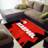 Deadpool Rugs - Battle Scene Carpet for Living Room - Non-Slip Area Rugs deadpool carpet comic style carpet for man cave thick 1 2 cm area rug ver 61
