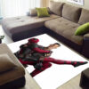 Deadpool Area Rugs - Battle Scene Carpet for Man Cave - Plush Area Rug deadpool carpet dark theme carpet for gaming room non slip rugs ver 57