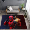 Deadpool Rugs - Battle Scene Carpet for Man Cave - Durable Area Rugs deadpool carpet vintage style carpet for man cave plush area rugs ver 68