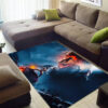 Deadpool Area Rug - Minimal Carpet for Gaming Room - Non-Slip Area Rug deadpool rug dark theme carpet for gaming room plush area rug ver 53