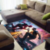 Deadpool Area Rug - Battle Scene Carpet for Man Cave - Durable Carpet deadpool rugs battle scene carpet for living room non slip area rugs ver 28