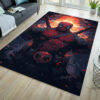Deadpool Area Rug - Dark Theme Carpet for Gaming Room - Plush Area Rugs deadpool rugs minimal carpet for living room soft area rug ver 4