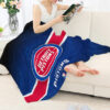 Detroit Pistons Blanket - Sherpa Blanket for Sofa - Lightweight (Throw Size) detroit pistons blanket sherpa blanket for sofa lightweight throw size ver 16