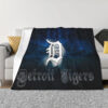 Detroit Tigers Blanket - Sherpa Blanket for Sofa - Soft (Throw Size) detroit tigers blanket sherpa blanket for sofa soft throw size ver 15