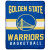 Golden State Warriors Blanket - Sherpa Blanket for Couch - Soft (Throw Size) golden state warriors blanket sherpa blanket for couch soft throw size ver 2