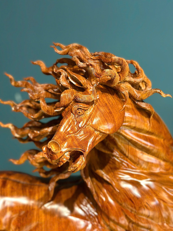 hand-carved-wooden-horse-statue-padauk-wood-table-decor-4 hand-carved-wooden-horse-statue-padauk-wood-table-decor