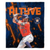 Houston Astros Blanket - Sherpa Blanket for Couch - Lightweight (Queen Size) houston astros blanket sherpa blanket for couch lightweight queen size ver 1
