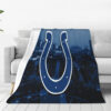 Indianapolis Colts Blanket - Sherpa Blanket for Couch - Lightweight (Throw Size) indianapolis colts blanket sherpa blanket for couch lightweight throw size ver 9