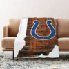 Indianapolis Colts Blankets - Fleece Blanket for Sofa - Warm (Multiple Sizes) indianapolis colts blankets fleece blanket for sofa warm multiple sizes ver 88