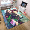Kamado Tanjiro Rug Demon Slayer Area Rugs Anime Bedroom Rug - Large - Comfortable Underfoot Rug kamado tanjiro rug demon slayer area rugs anime bedroom rug large comfortable underfoot rug ver 374