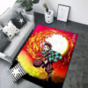 Kamado Tanjiro Rug Demon Slayer Rugs Anime Gaming Room Carpet - Large - Comfortable Underfoot Area Rugs kamado tanjiro rug demon slayer rugs anime gaming room carpet large comfortable underfoot area rugs ver 454