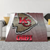 Kansas City Chiefs Blanket - Sherpa Blanket for Bed - Lightweight (Multiple Sizes) kansas city chiefs blanket sherpa blanket for bed lightweight multiple sizes ver 91