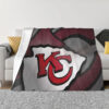 Kansas City Chiefs Blankets - Fleece Blanket for Bed - Cozy (Throw Size) kansas city chiefs blankets fleece blanket for bed cozy throw size ver 14