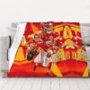 Kansas City Chiefs Blankets - Fleece Blanket for Sofa - Lightweight (Throw Size) kansas city chiefs blankets fleece blanket for sofa lightweight throw size ver 79