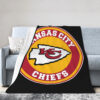 Kansas City Chiefs Blankets - Sherpa Blanket for Couch - Warm (Throw Size) kansas city chiefs blankets sherpa blanket for couch warm throw size ver 35