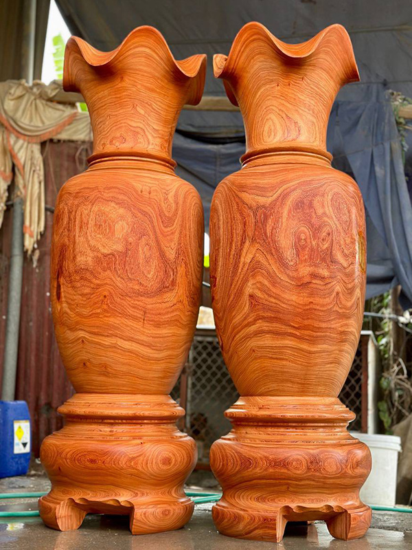 large-solid-padauk-wood-feng-shui-vase-pair-4-9-ft-handcrafted-wooden-decor large-solid-padauk-wood-feng-shui-vase-pair-4-9-ft-handcrafted-wooden-decor