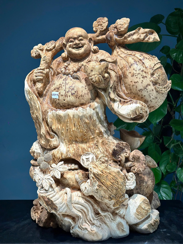 laughing-buddha-with-wealth-symbols-2-ft-agarwood-burl-statue laughing-buddha-with-wealth-symbols-2-ft-agarwood-burl-statue