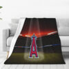 Los Angeles Angels Blankets - Fleece Blanket for Bed - Soft (Throw Size) los angeles angels blankets fleece blanket for bed soft throw size ver 38