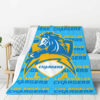 Los Angeles Chargers Blankets - Fleece Blanket for Gift - Cozy (Throw Size) los angeles chargers blankets fleece blanket for gift cozy throw size ver 55