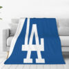 Los Angeles Dodgers Blanket - Fleece Blanket for Couch - Warm (Throw Size) los angeles dodgers blanket fleece blanket for couch warm throw size ver 17