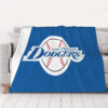 Los Angeles Dodgers Blanket - Sherpa Blanket for Couch - Cozy (Queen Size) los angeles dodgers blanket sherpa blanket for couch cozy queen size ver 19