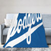 Los Angeles Dodgers Blankets - Sherpa Blanket for Bed - Soft (Throw Size) los angeles dodgers blankets sherpa blanket for bed soft throw size ver 34