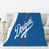 Los Angeles Dodgers Blankets - Sherpa Blanket for Couch - Soft (Throw Size) los angeles dodgers blankets sherpa blanket for couch soft throw size ver 20
