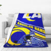 Los Angeles Rams Blanket - Fleece Blanket for Sofa - Soft (Multiple Sizes) los angeles rams blanket fleece blanket for sofa soft multiple sizes ver 62