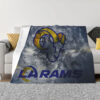 Los Angeles Rams Blanket - Sherpa Blanket for Bed - Cozy (Queen Size) los angeles rams blanket sherpa blanket for bed cozy queen size ver 27