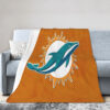 Miami Dolphins Blanket - Fleece Blanket for Couch - Cozy (Multiple Sizes) miami dolphins blanket fleece blanket for couch cozy multiple sizes ver 116