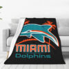 Miami Dolphins Blanket - Fleece Blanket for Couch - Warm (Throw Size) miami dolphins blanket fleece blanket for couch warm throw size ver 13
