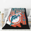 Miami Dolphins Blanket - Fleece Blanket for Couch - Warm miami dolphins blanket fleece blanket for couch warm ver 23