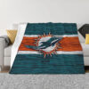 Miami Dolphins Blanket - Fleece Blanket for Gift - Cozy miami dolphins blanket fleece blanket for gift cozy ver 18