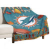 Miami Dolphins Blanket - Fleece Blanket for Gift - Lightweight (Queen Size) miami dolphins blanket fleece blanket for gift lightweight queen size ver 68