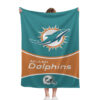 Miami Dolphins Blanket - Sherpa Blanket for Bed - Cozy miami dolphins blanket sherpa blanket for bed cozy ver 19